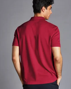 Golf polos|Short Sleeve polos<Charles Tyrwhitt Tyrwhitt Pique Polo - Red