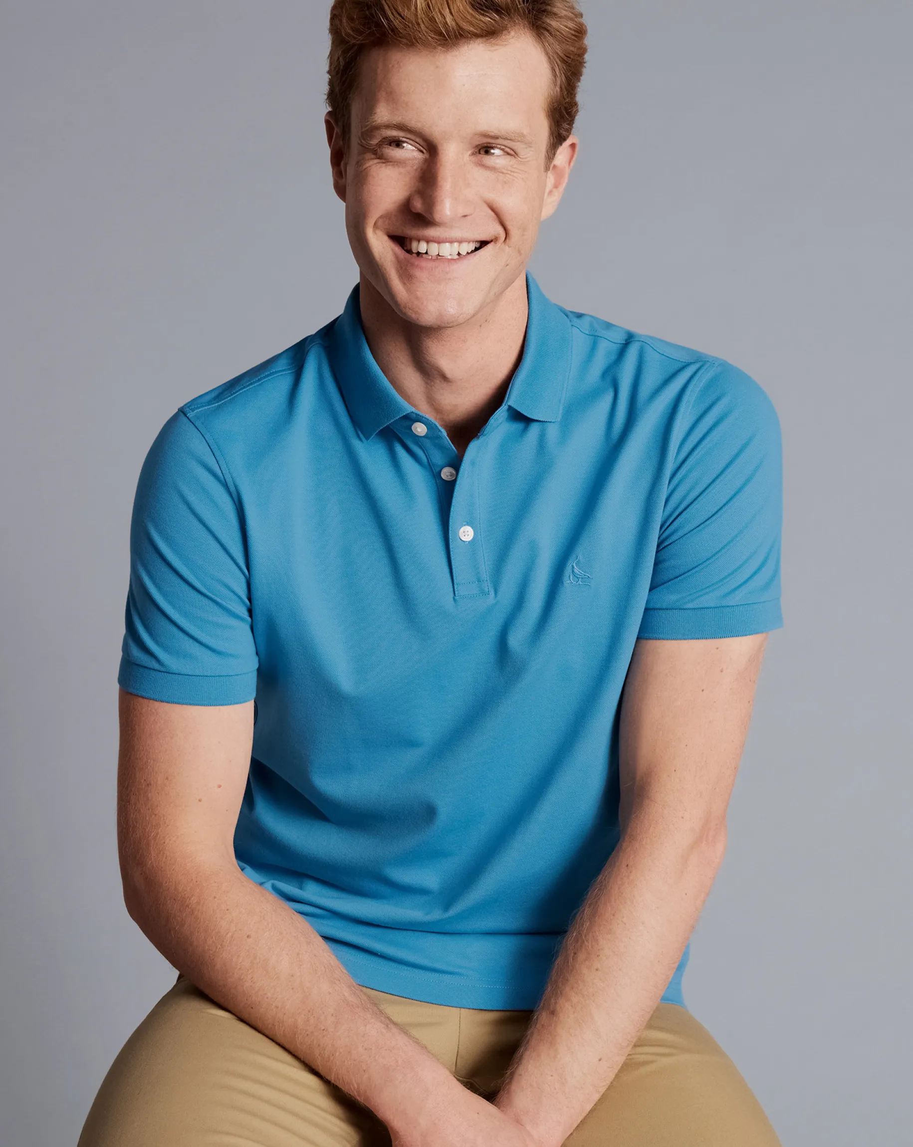 Blue Shirts|Blue<Charles Tyrwhitt Tyrwhitt Pique Polo - Turquoise