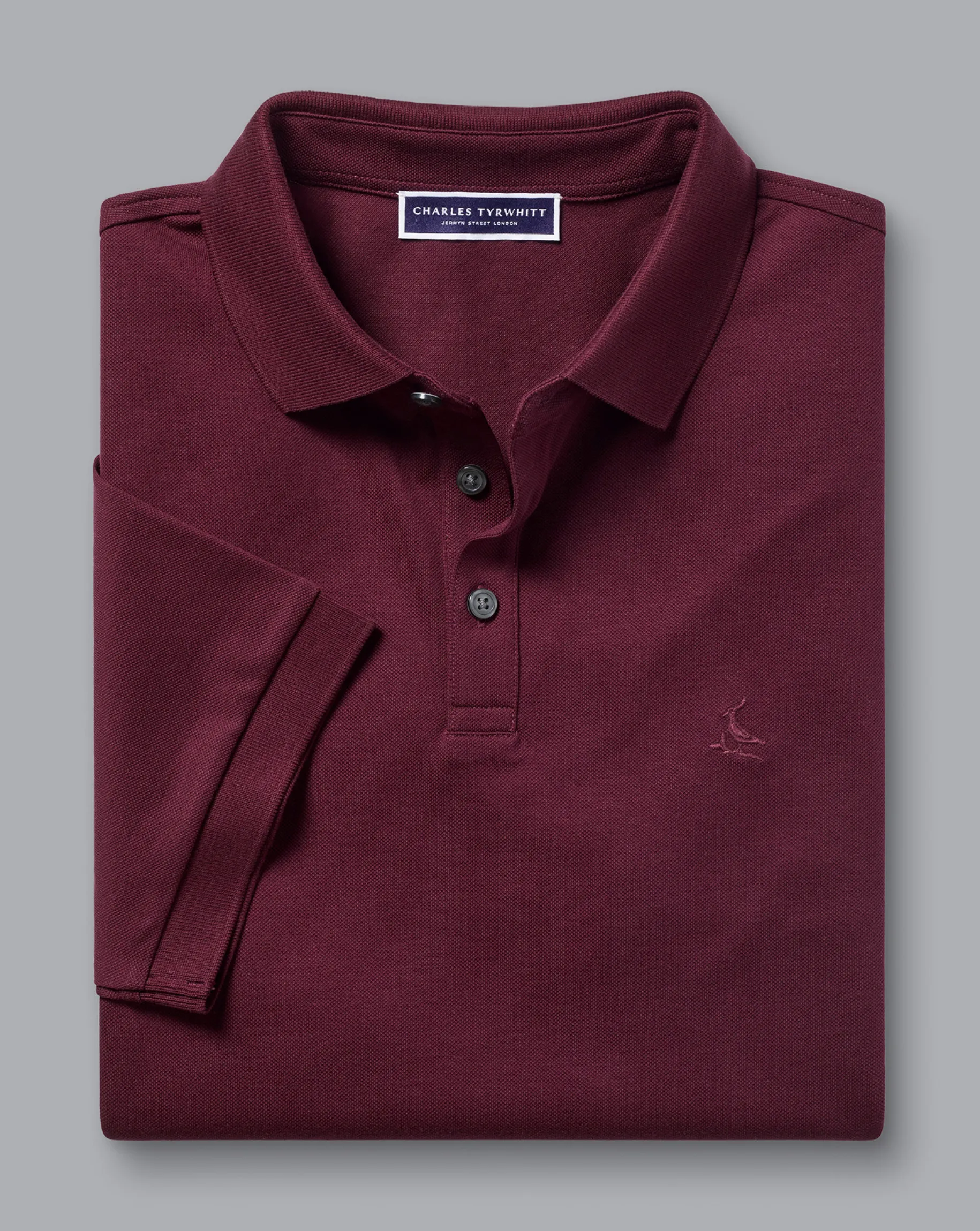 Short Sleeve polos|Polos<Charles Tyrwhitt Tyrwhitt Pique Polo - Red Wine