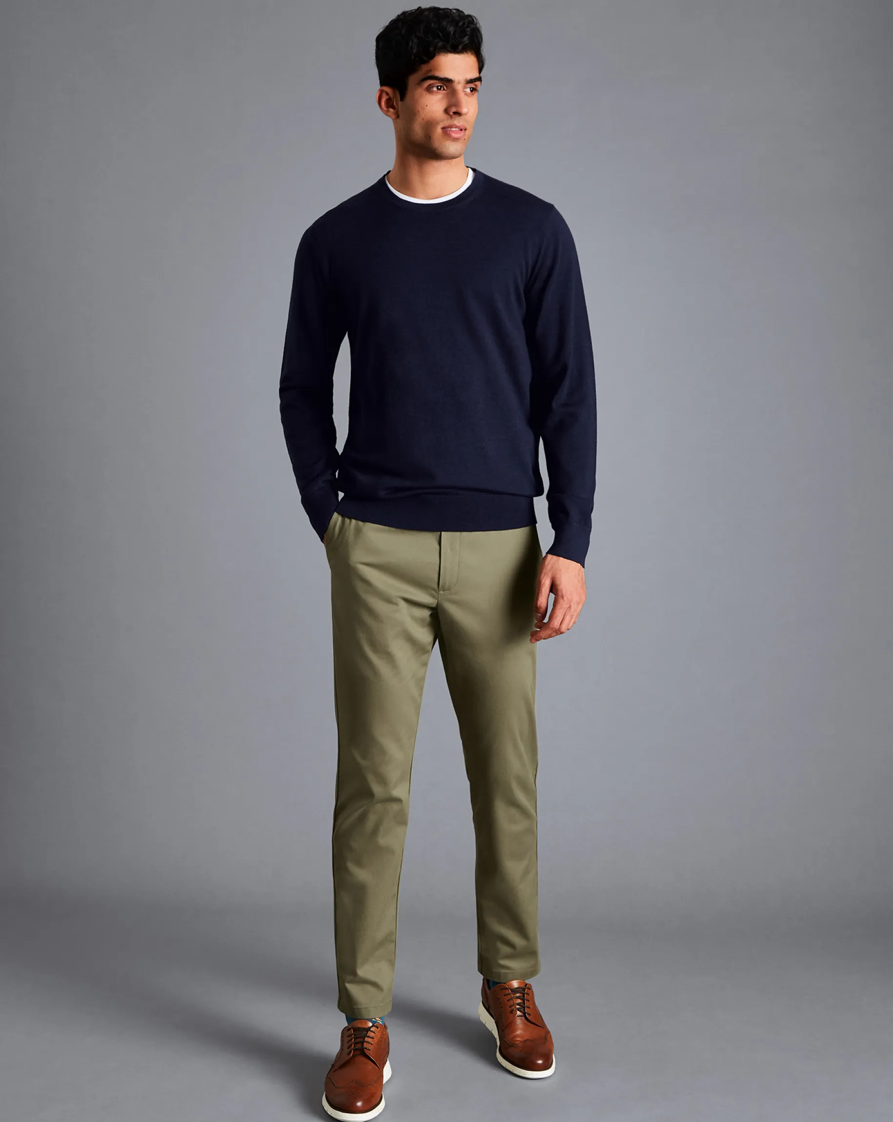 Golf Collection|Chinos<Charles Tyrwhitt Ultimate Non-Iron Chinos - Green Olive
