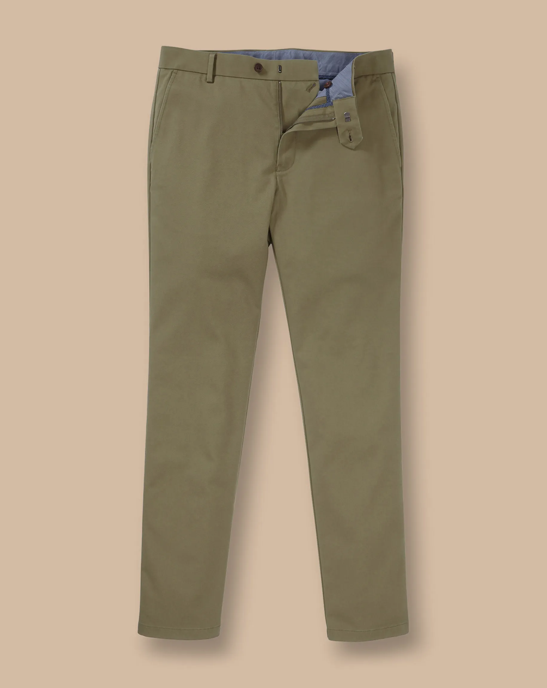 Golf Collection|Chinos<Charles Tyrwhitt Ultimate Non-Iron Chinos - Green Olive
