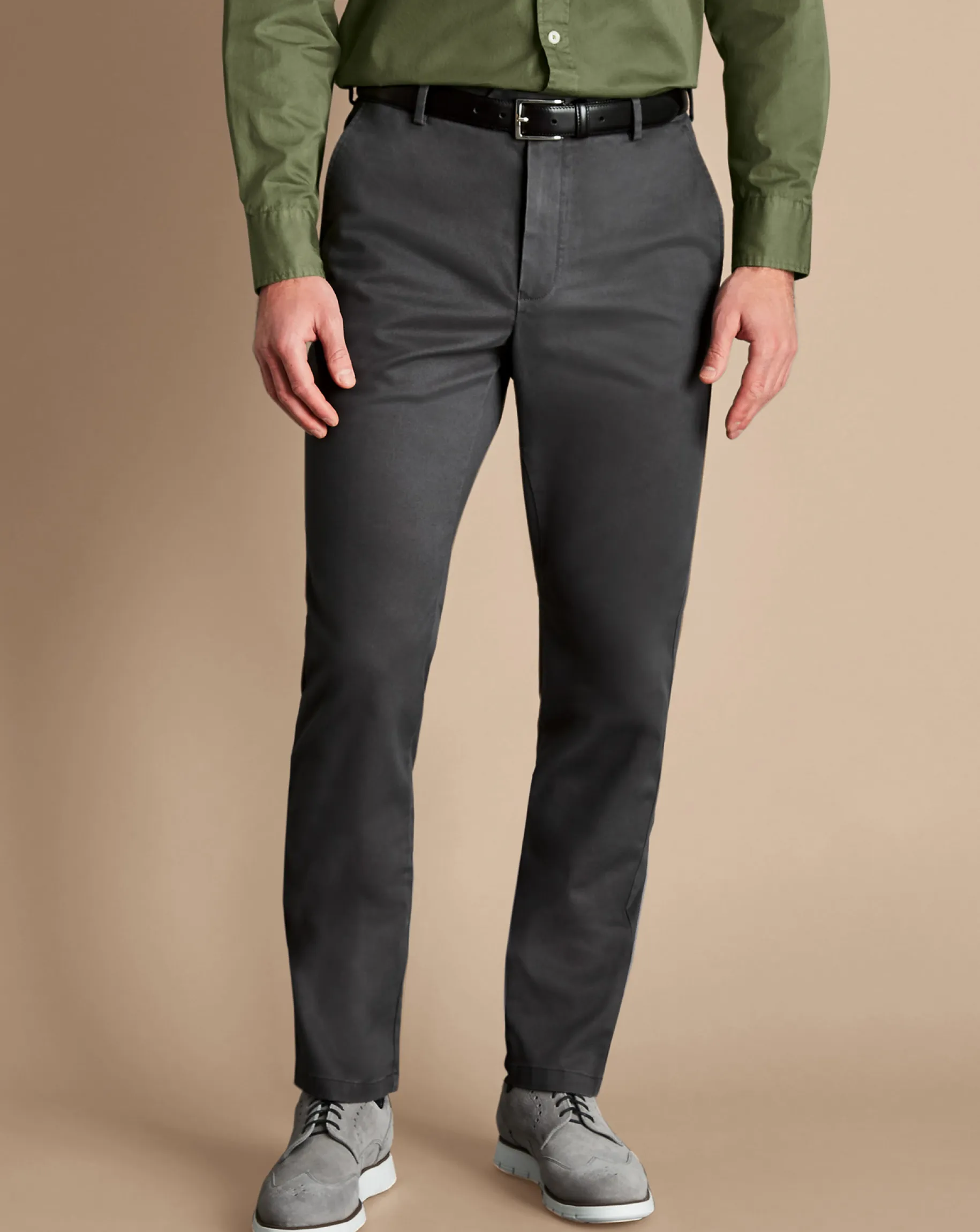 Golf Collection|Races<Charles Tyrwhitt Ultimate Non-Iron Chinos - Dark Grey