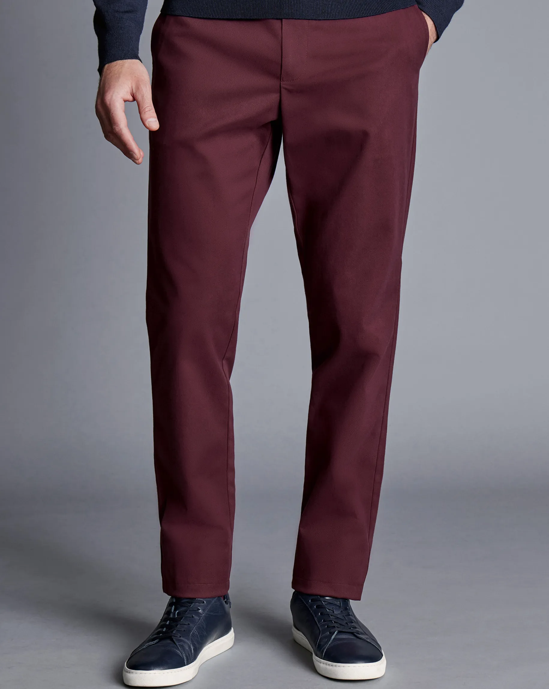 The Ultimate Chino|Pants & Shorts<Charles Tyrwhitt Ultimate Non-Iron Chinos - Wine Red