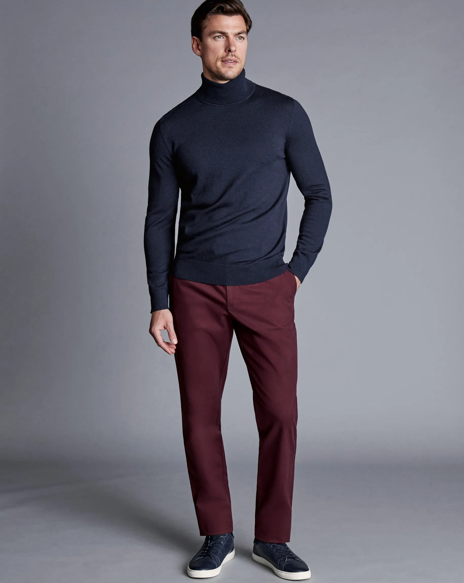 The Ultimate Chino|Pants & Shorts<Charles Tyrwhitt Ultimate Non-Iron Chinos - Wine Red