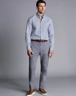 The Ultimate Chino|Pants & Shorts<Charles Tyrwhitt Ultimate Non-Iron Chinos - Heather Blue