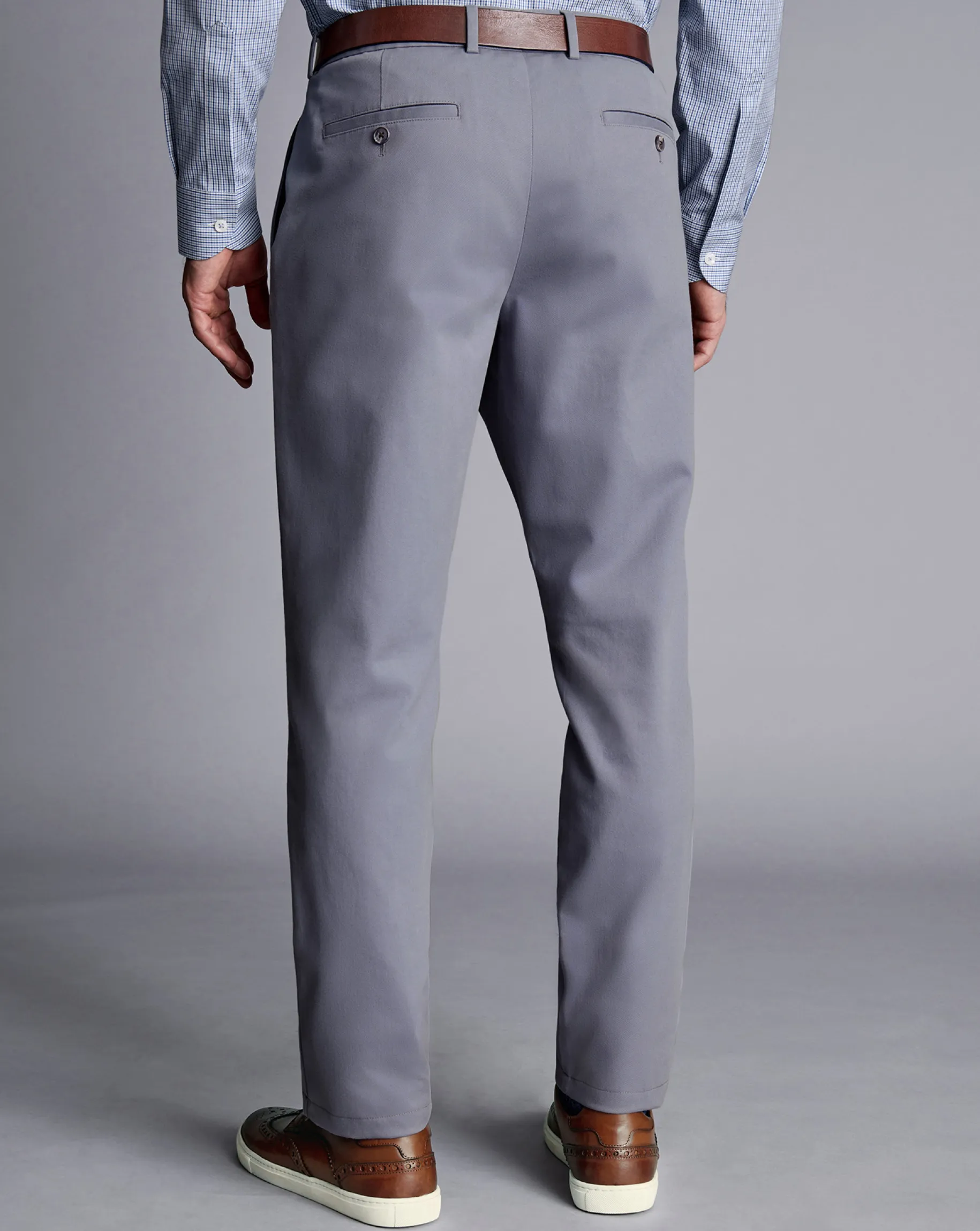 The Ultimate Chino|Pants & Shorts<Charles Tyrwhitt Ultimate Non-Iron Chinos - Heather Blue