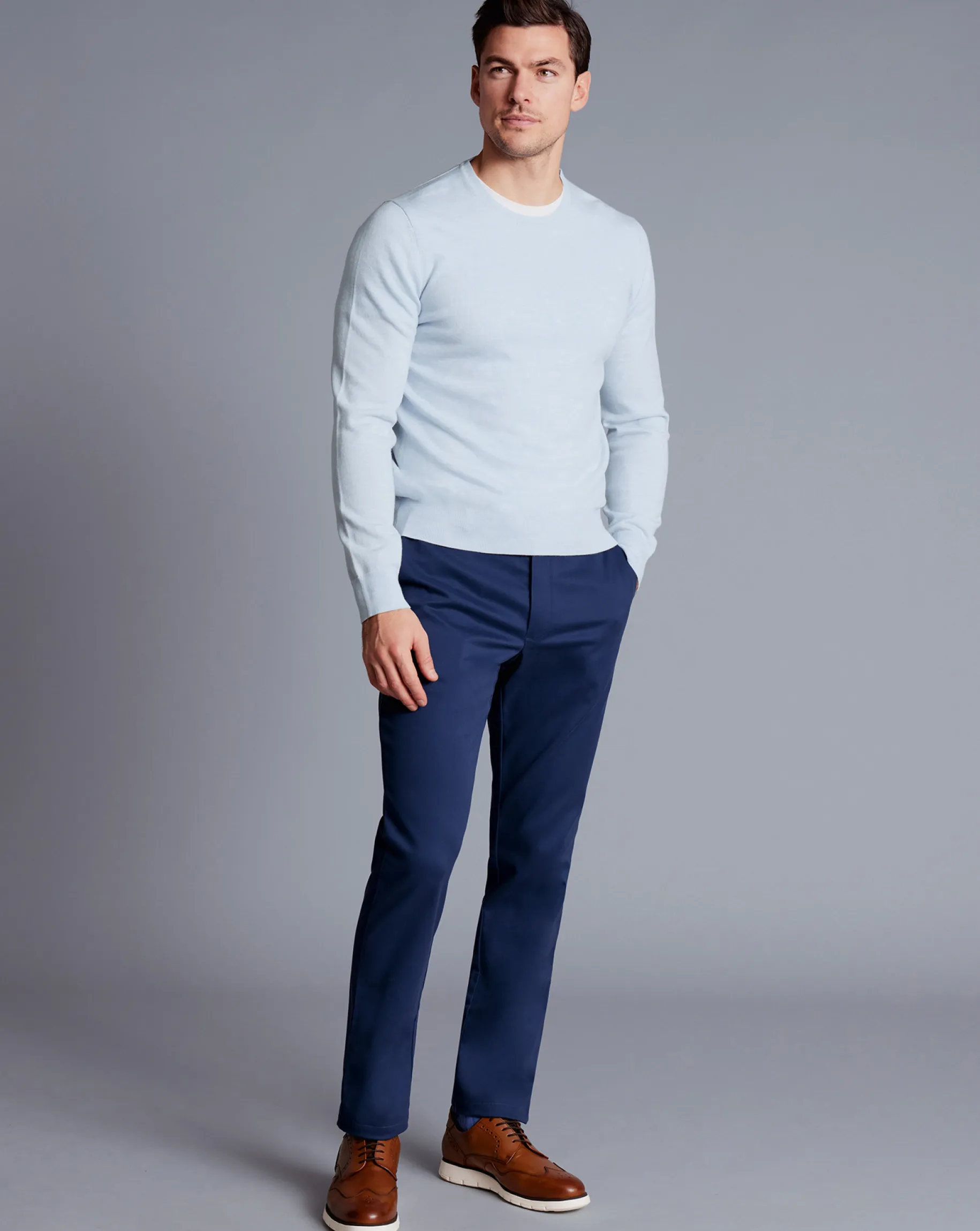 Golf Collection|The Ultimate Chino<Charles Tyrwhitt Ultimate Non-Iron Chinos - Colbalt Blue Cobalt Blue