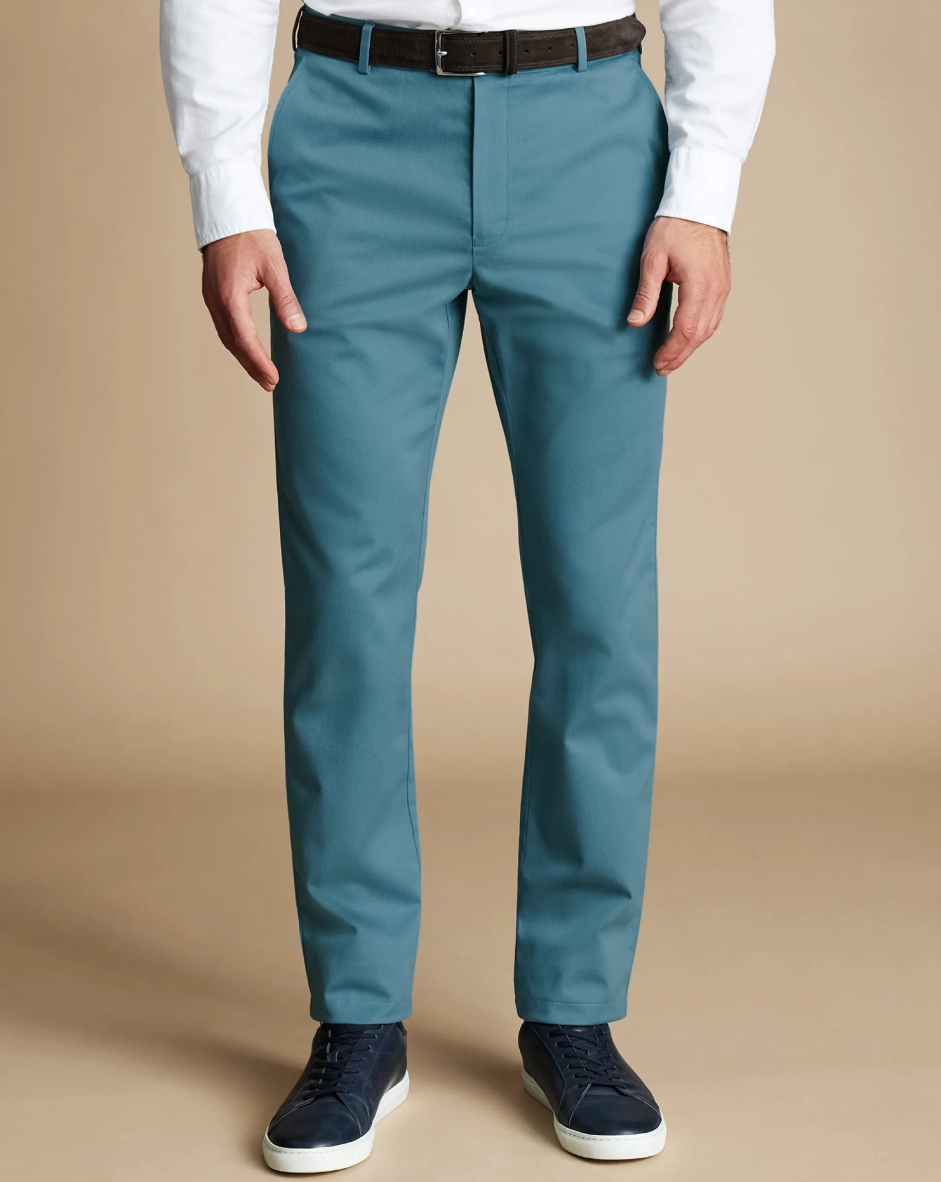 Chinos|Blue Pants<Charles Tyrwhitt Ultimate Non-Iron Chinos - Mid Blue