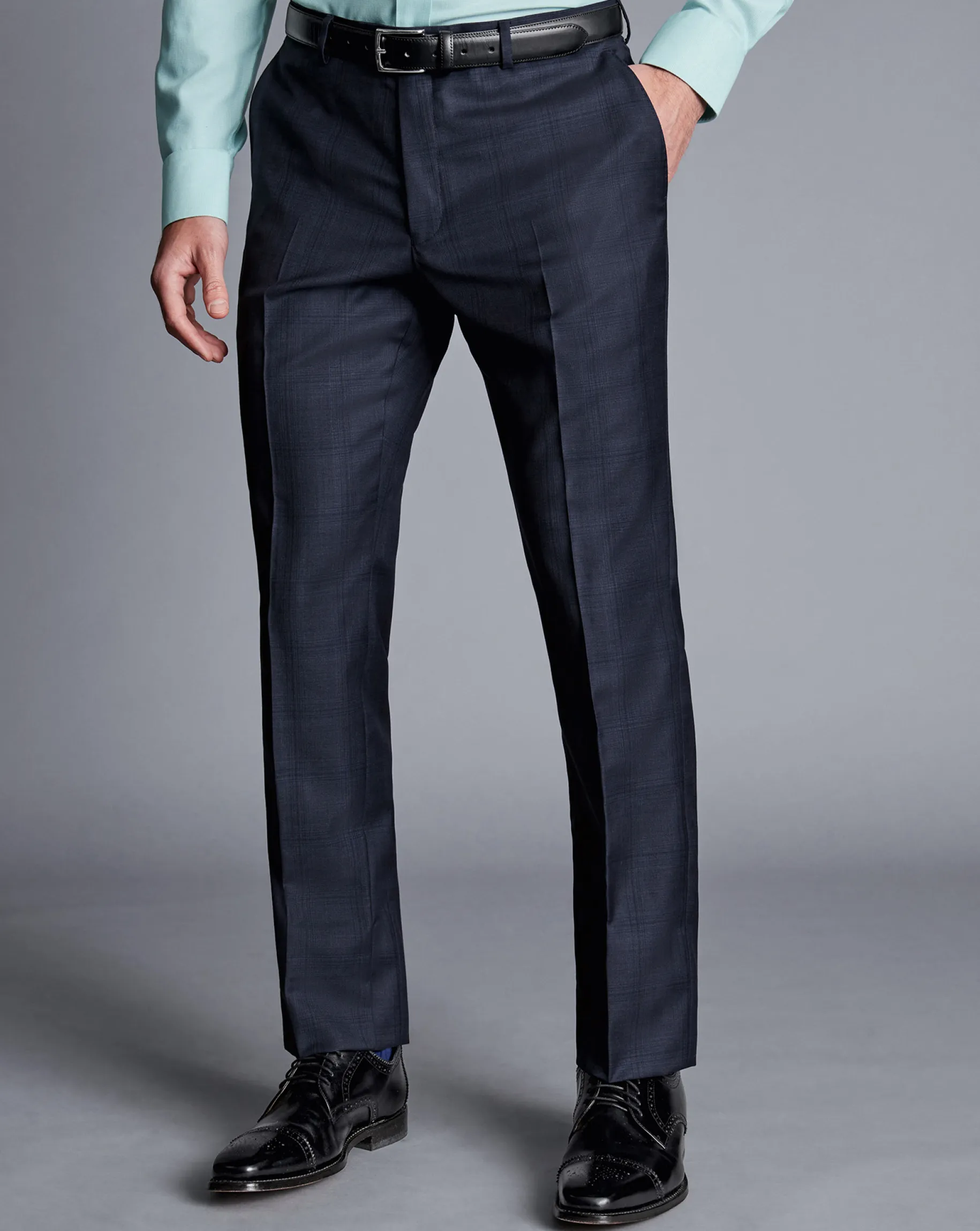 Suit Pants<Charles Tyrwhitt Ultimate Performance Check Suit Pants - Navy