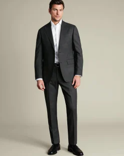 Suit Pants<Charles Tyrwhitt Ultimate Performance End-on-End Suit Pants - Charcoal Grey