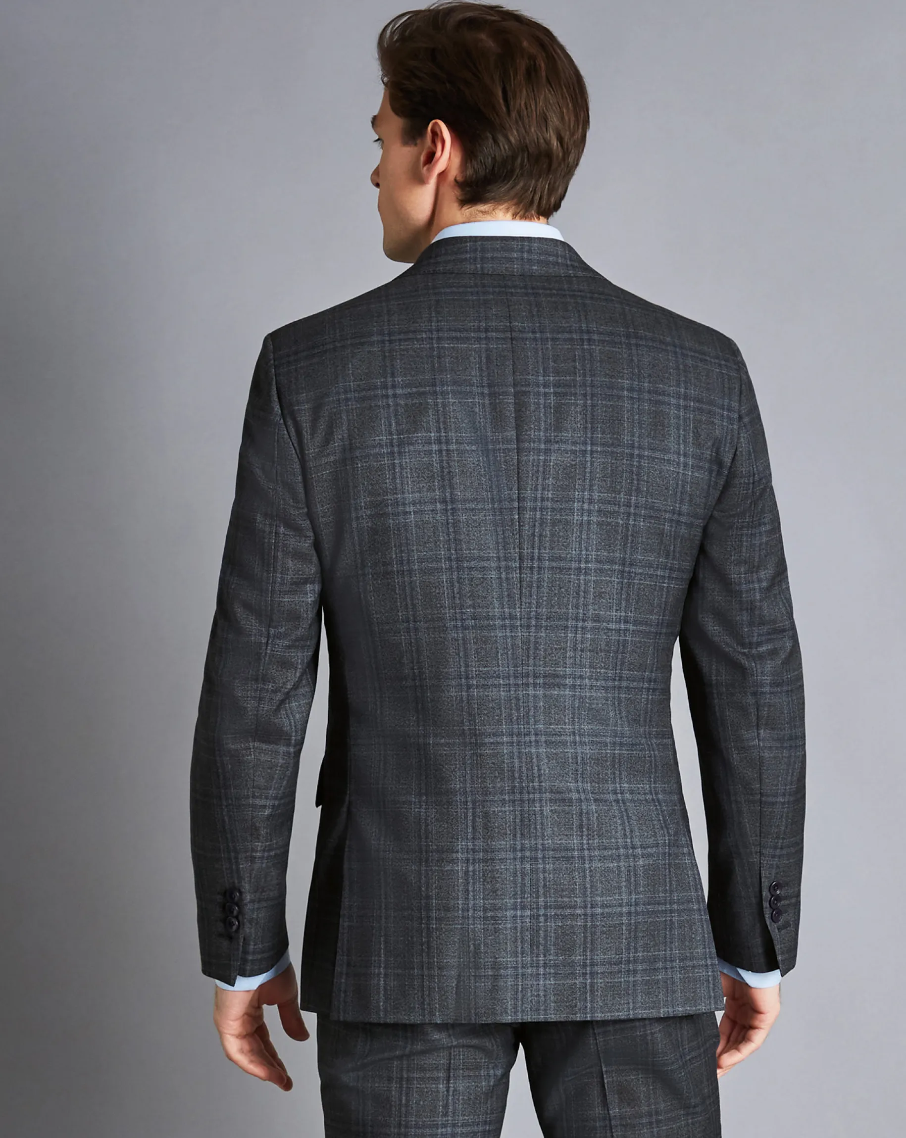 Suit Jackets|Blazers<Charles Tyrwhitt Ultimate Performance Prince of Wales Check Suit Jacket - Steel Blue
