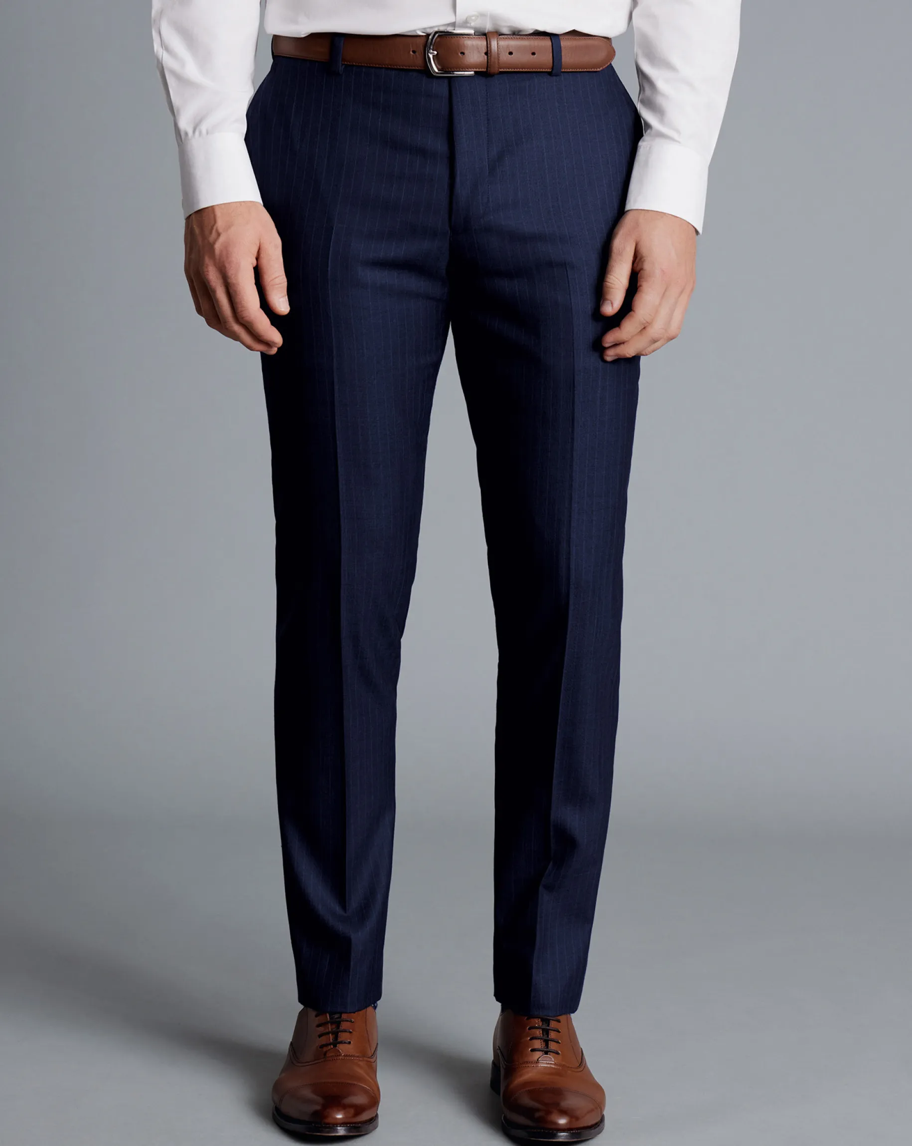 Pants & Shorts|Suit Pants<Charles Tyrwhitt Ultimate Performance Stripe Suit Pants - French Blue