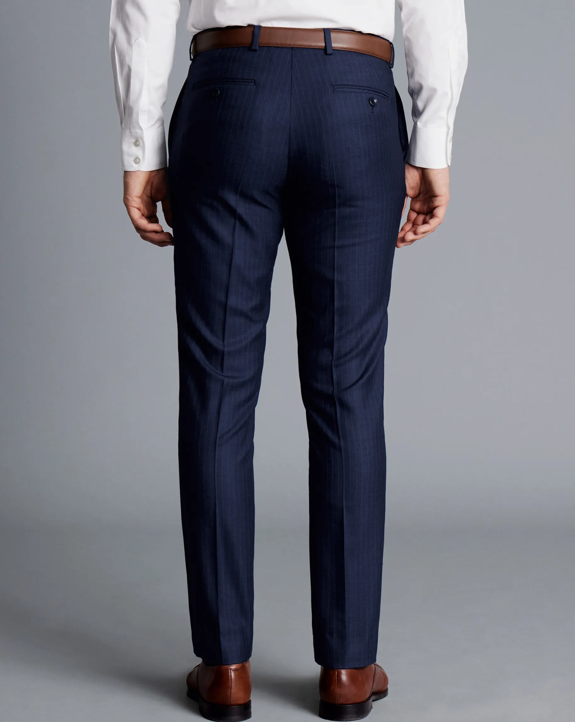 Pants & Shorts|Suit Pants<Charles Tyrwhitt Ultimate Performance Stripe Suit Pants - French Blue