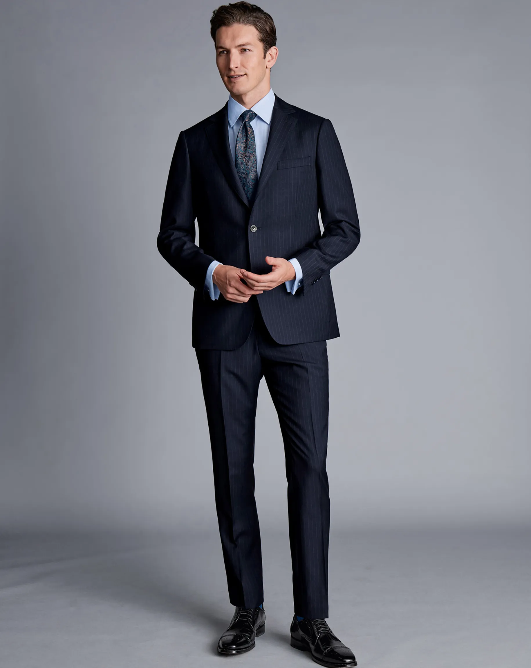Suit Jackets|Blazers<Charles Tyrwhitt Ultimate Performance Stripe Suit Jacket - Navy