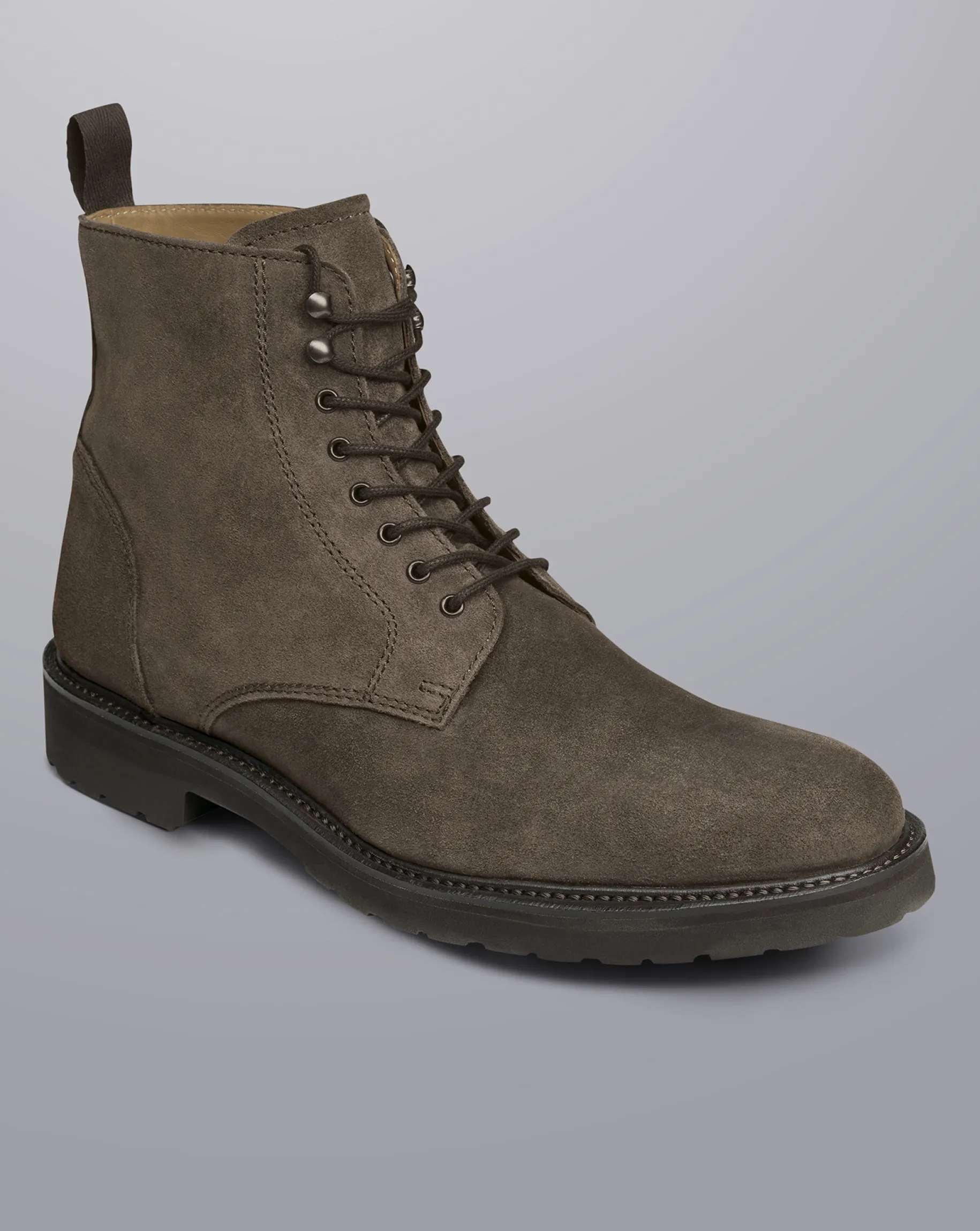 Boots|Brown Shoes<Charles Tyrwhitt Waxed Suede Boots - Light Brown