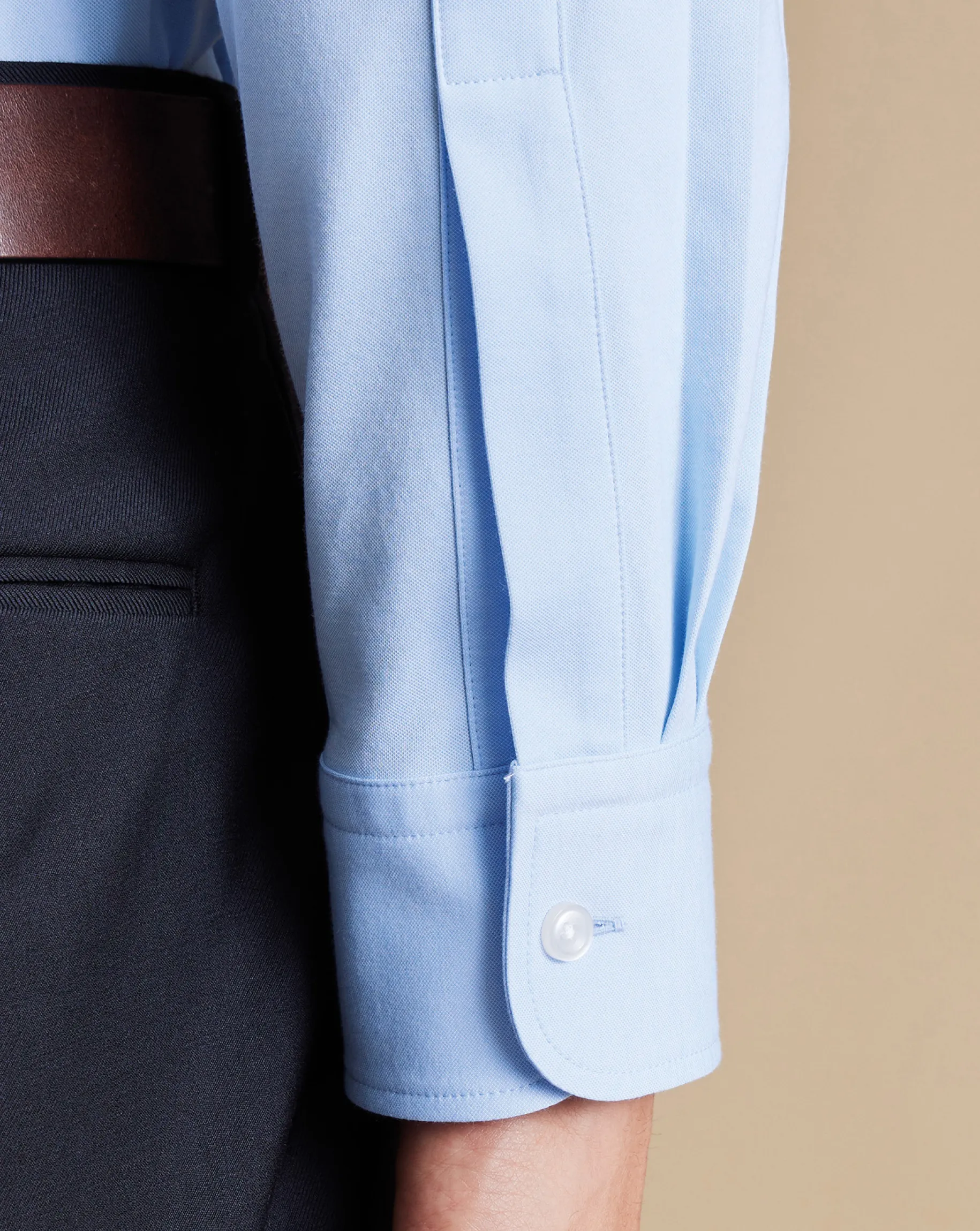 Casual Shirts|Blue Shirts<Charles Tyrwhitt 4-Way Stretch Jersey Shirt - Blue Sky