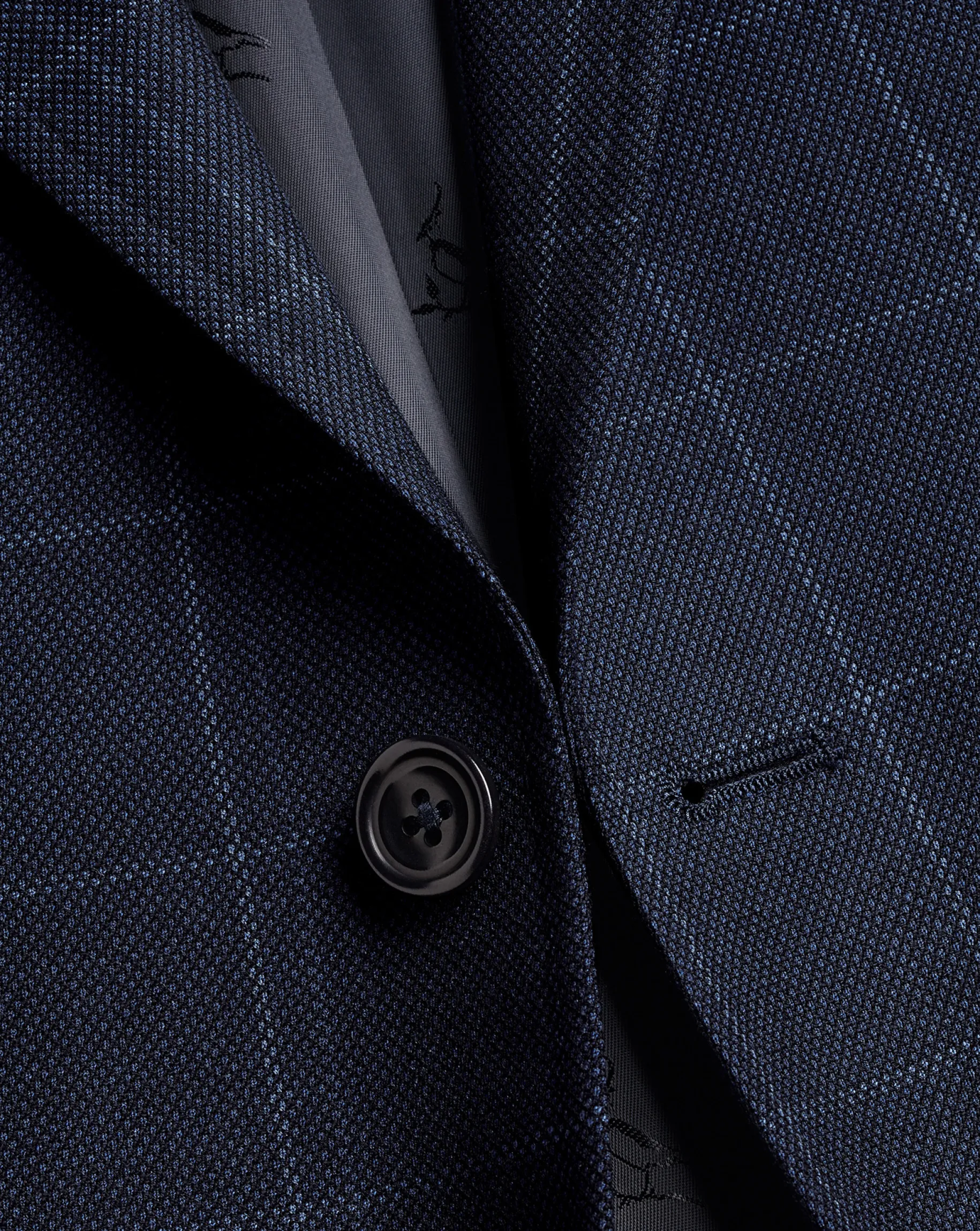 Suit Jackets|Blazers<Charles Tyrwhitt Windowpane Check Birdseye Travel Suit Jacket - Navy
