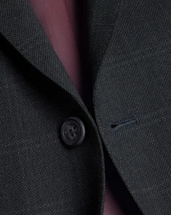 Suit Jackets|Blazers<Charles Tyrwhitt Windowpane Check Birdseye Travel Suit Jacket - Grey Charcoal