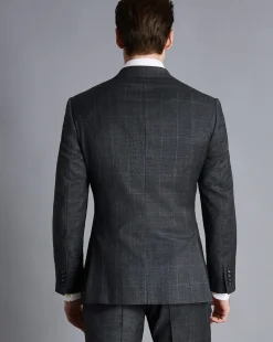 Suit Jackets|Blazers<Charles Tyrwhitt Windowpane Check Suit Jacket - Charcoal Grey