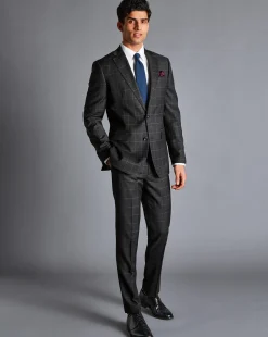 Suit Jackets|Blazers<Charles Tyrwhitt Windowpane Check Suit Jacket - Grey
