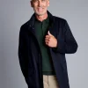 Coats|Navy<Charles Tyrwhitt Wool Car Coat - Navy