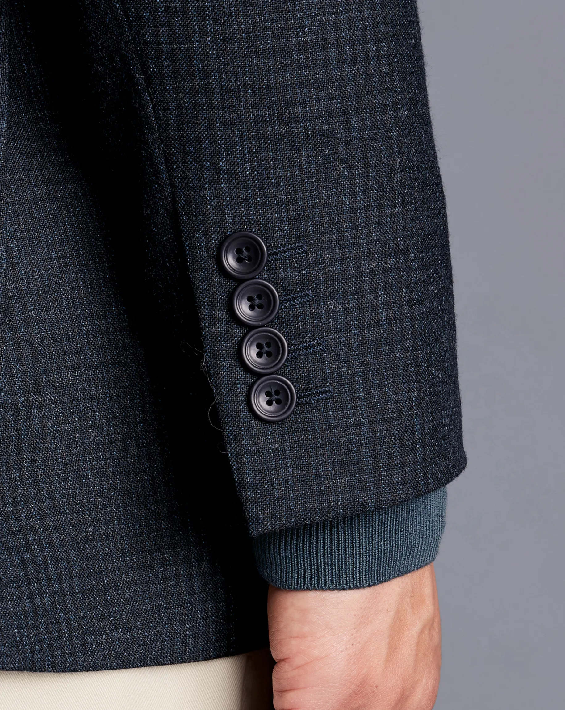 Coats & Jackets|Blazers<Charles Tyrwhitt Wool Check Jacket - Denim Blue