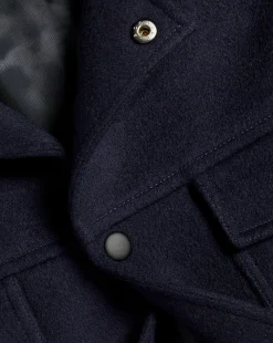 Coats|Casual Jackets<Charles Tyrwhitt Wool Harrington Jacket - Navy
