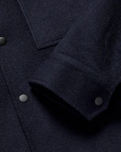 Coats|Casual Jackets<Charles Tyrwhitt Wool Harrington Jacket - Navy