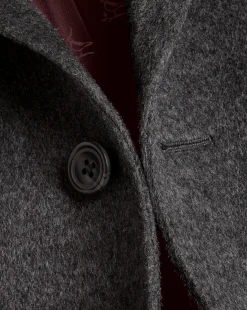 Coats<Charles Tyrwhitt Wool Overcoat - Dark Grey