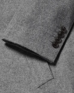 Coats<Charles Tyrwhitt Wool Overcoat - Light Grey