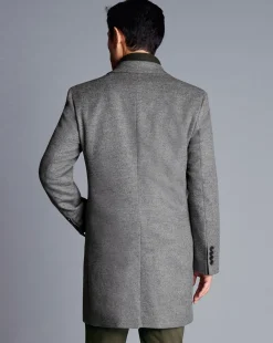 Coats<Charles Tyrwhitt Wool Overcoat - Light Grey