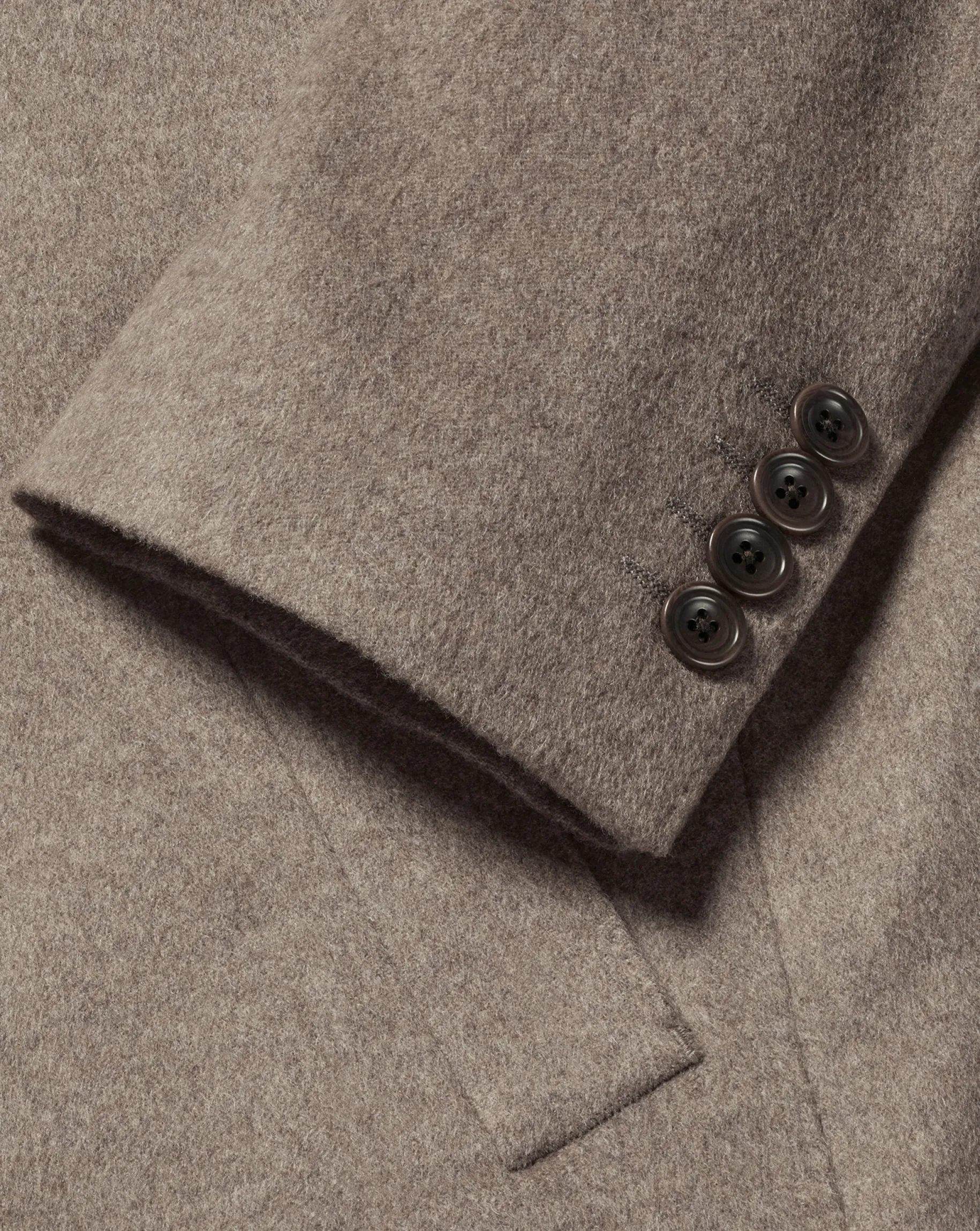 Coats|Brown<Charles Tyrwhitt Wool Overcoat - Oatmeal