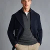 Seasonal Looks|Coats<Charles Tyrwhitt Wool Peacoat - Navy