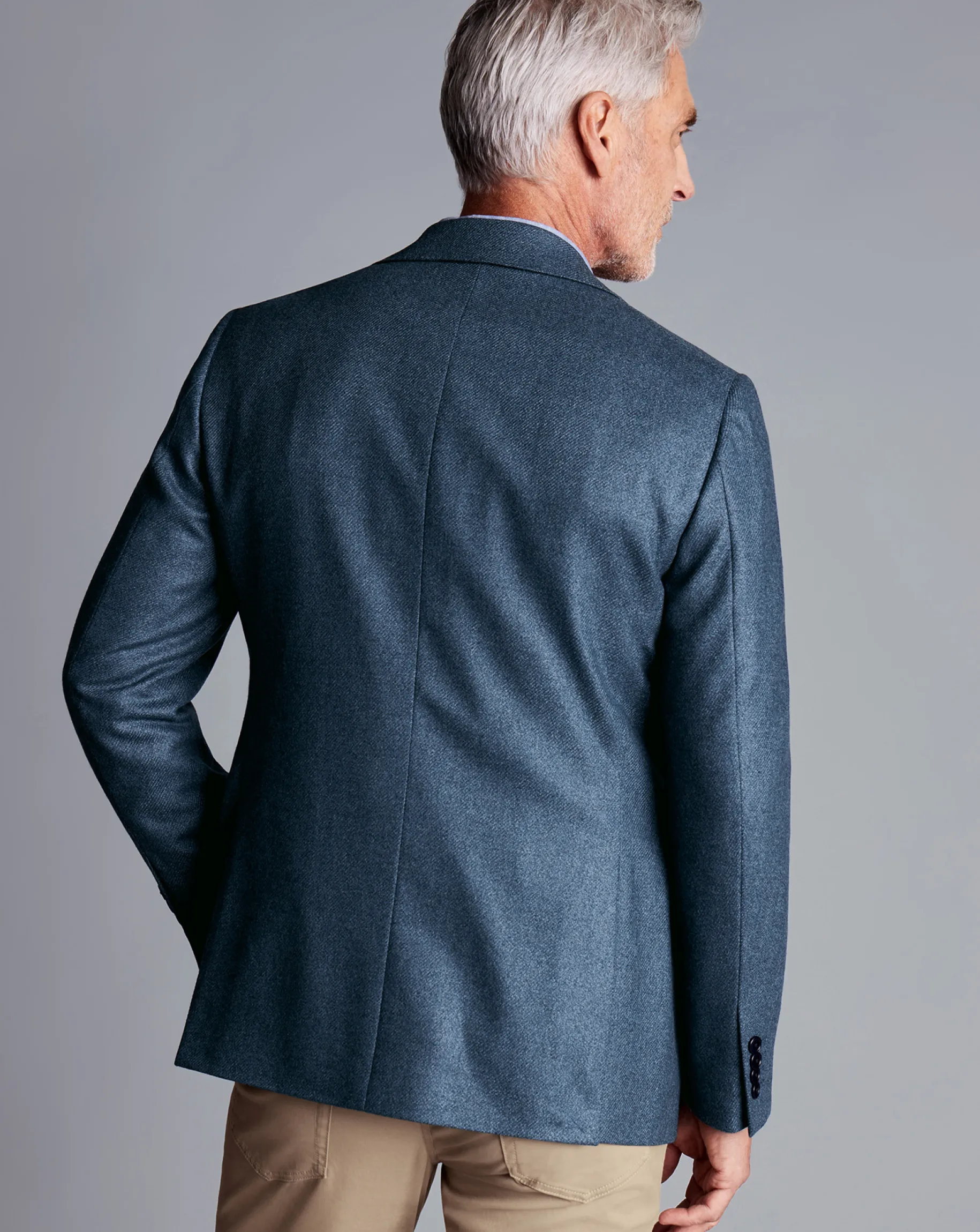 Coats & Jackets|Blazers<Charles Tyrwhitt Wool Silk Texture Jacket - Ocean Blue